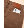 image:imageSidefeel Womens Wide Leg Jeans High Waisted Straight Leg Stretchy Trendy Button Fly Raw Hem Denim PantsBrown