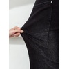 image:imageSidefeel Womens Wide Leg Jeans High Waisted Stretchy Baggy Elastic Waist Drawstring Ankle Denim Jeans with PocketsBlack