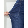 image:imageSidefeel Womens Wide Leg Jeans High Waisted Stretchy Baggy Elastic Waist Drawstring Ankle Denim Jeans with PocketsBluing
