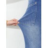 image:imageSidefeel Womens Wide Leg Jeans High Waisted Stretchy Baggy Elastic Waist Drawstring Ankle Denim Jeans with PocketsLight Blue