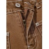 image:imageSidefeel Womens Wide Leg Jeans High Waisted Stretchy Jeans Straight Leg Loose Fit Ankle Denim Pants with PocketsBrown