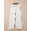 image:imageSidefeel Womens Wide Leg Jeans High Waisted Stretchy Jeans Straight Leg Loose Fit Ankle Denim Pants with PocketsCream White
