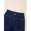image:imageSidefeel Womens Wide Leg Jeans High Waisted Stretchy Jeans Straight Leg Loose Fit Ankle Denim Pants with PocketsDark Blue