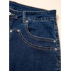 image:imageSidefeel Womens Wide Leg Jeans High Waisted Stretchy Straight Leg Tummy Control Trendy Baggy Seamed Panel Denim PantsDark Blue