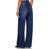 image:imageSidefeel Womens Wide Leg Jeans High Waisted Tummy Control Stretchy Straight Leg Denim Pants with PocketsBluing