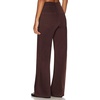 image:imageSidefeel Womens Wide Leg Jeans High Waisted Tummy Control Stretchy Straight Leg Denim Pants with PocketsChicory Coffee