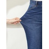 image:imageSidefeel Womens Wide Leg Jeans High Waisted Tummy Control Stretchy Straight Leg Denim Pants with PocketsDark Blue