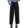 image:imageSidefeel Womens Barrel Jeans High Waisted Stretchy Drawstring Ankle Tapered Denim Pants with PocketsBlack
