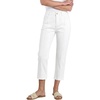 image:imageSidefeel Womens Capri Jeans Mid Rise Skinny Stretchy Front Seam Capri Leggings Denim PantsWhite