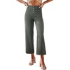 image:imageSidefeel Womens Capri Pants Trendy Wide Leg Jeans High Waisted Stretchy Loose Cropped Denim PantsGreen