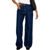 image:imageSidefeel Womens High Waisted Jeans Stretchy Seamed Wide Leg Denim Pants with PocketsBluing