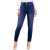 image:imageSidefeel Womens Skinny Jeans Straight Leg High Waisted Stretchy Ankle Denim Pants with Patch PocketsDark Blue