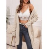 image:imageSidefeel Cardigan Sweaters for Women 2026 Fall Long Sleeve Open Front Contrast Oversized Chunky Hooded Sweaters CoatApricot