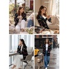 image:imageSidefeel Cardigan Sweaters for Women Lightweight Striped 2026 Long Sleeve Open Front Loose Knit Sweaters ClothesBlack