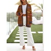 image:imageSidefeel Cardigan Sweaters for Women Lightweight Striped 2026 Long Sleeve Open Front Loose Knit Sweaters ClothesChestnut