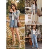 image:imageSidefeel Cardigan Sweaters for Women Lightweight Striped 2026 Long Sleeve Open Front Loose Knit Sweaters ClothesGray