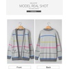 image:imageSidefeel Cardigan Sweaters for Women Lightweight Striped 2026 Long Sleeve Open Front Loose Knit Sweaters ClothesGray