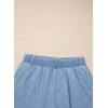 image:imageSidefeel Womens 2 Piece Sets Denim Summer Outfits Comfy Short Sleeve Button Down Shirt High Waisted Shorts Lounge SetsSky Blue