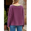 image:imageSidefeel Womens Color Block Tops Casual Long Sleeve Shirts Oversized Crewneck Striped Pullover ShirtsRose