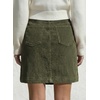 image:imageSidefeel Womens Corduroy Skirt 2026 High Waist Button Stretch Knee Length Skirt with Big PocketsGreen