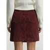 image:imageSidefeel Womens Corduroy Skirt 2026 High Waist Button Stretch Knee Length Skirt with Big PocketsRed