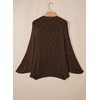 image:imageSidefeel Womens Crochet Oversized Cardigan Sweaters Spring Hollow Out Long Batwing Sleeve Summer Shrugs Lightweight SweaterCoffee