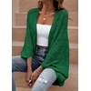 image:imageSidefeel Womens Crochet Oversized Cardigan Sweaters Spring Hollow Out Long Batwing Sleeve Summer Shrugs Lightweight SweaterDark Green
