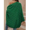 image:imageSidefeel Womens Crochet Oversized Cardigan Sweaters Spring Hollow Out Long Batwing Sleeve Summer Shrugs Lightweight SweaterDark Green
