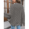 image:imageSidefeel Womens Crochet Oversized Cardigan Sweaters Spring Hollow Out Long Batwing Sleeve Summer Shrugs Lightweight SweaterDark Grey