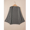 image:imageSidefeel Womens Crochet Oversized Cardigan Sweaters Spring Hollow Out Long Batwing Sleeve Summer Shrugs Lightweight SweaterDark Grey