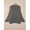 image:imageSidefeel Womens Crochet Oversized Cardigan Sweaters Spring Hollow Out Long Batwing Sleeve Summer Shrugs Lightweight SweaterDark Grey