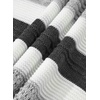 image:imageSidefeel Womens Oversized Sweaters Striped Crochet Boat Neck Hollow Out Lightweight Long Sleeve Knit Trendy Pullover TopsWhite