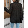 image:imageSidefeel Womens Summer Cardigan Sweaters Long Sleeve Open Front Crochet See Through Lightweight Kimonos Boho Beach Cover UpsBlack