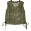 image:imageSidefeel Womens Summer Crochet Tank Tops V Neck Hollow Out Knit Sleeveless Beach Cover Ups TopMoss Green