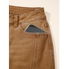 image:imageSidefeel Womens Wide Leg Jeans High Waisted Stretchy Patchwork Baggy Loose Denim Pants with PocketsBrown