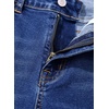 image:imageSidefeel Womens Wide Leg Jeans High Waisted Stretchy Patchwork Baggy Loose Denim Pants with PocketsDark Blue