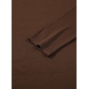 image:imageSidefeel Long Sleeve Shirts for Women Crewneck Ribbed Knit Raw Hem Raglan Tops Casual Slim Fitted Basic TeesCoffee