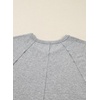 image:imageSidefeel Long Sleeve Shirts for Women Crewneck Ribbed Knit Raw Hem Raglan Tops Casual Slim Fitted Basic TeesGray