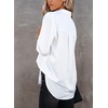 image:imageSidefeel Women Silk Long Sleeve Button Down Blouse Lady Shirt Casual Business Smooth Blouse Tops Small White