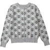 image:imageSidefeel Womens Button Down Cardigan Sweater Long Sleeve Cute Floral Printed Cropped Sweater CoatsGray
