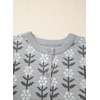 image:imageSidefeel Womens Button Down Cardigan Sweater Long Sleeve Cute Floral Printed Cropped Sweater CoatsGray