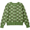 image:imageSidefeel Womens Button Down Cardigan Sweater Long Sleeve Cute Floral Printed Cropped Sweater CoatsGreen