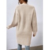 image:imageSidefeel Womens Cardigan Sweaters 2026 Long Sleeve Open Front Chevron Striped Fall Outfits Chunky Knit Sweaters CoatApricot