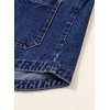 image:imageSidefeel Womens Jean Jacket Casual Long Sleeve Button Down Oversized Boyfriend Trendy Denim Jacket CoatDark Blue