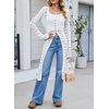 image:imageSidefeel Womens Long Cardigans Crochet Duster Button Up Bell Long Sleeve Trendy Fall Lightweight SweatersWhite