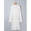 image:imageSidefeel Womens Long Cardigans Crochet Duster Button Up Bell Long Sleeve Trendy Fall Lightweight SweatersWhite