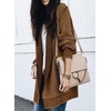 image:imageSidefeel Cardigan Sweaters for Women 2026 Fall Outfits  Soft Cozy Warm Cardigans Checkered Long Sleeve Open Front Chunky Knit Oversized Sweater Coats Casual Office WearBrown