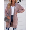 image:imageSidefeel Cardigan Sweaters for Women 2026 Fall Outfits  Soft Cozy Warm Cardigans Checkered Long Sleeve Open Front Chunky Knit Oversized Sweater Coats Casual Office WearPink