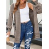 image:imageSidefeel Cardigan Sweaters for Women 2026 Fall Outfits  Soft Cozy Warm Cardigans Checkered Long Sleeve Open Front Chunky Knit Oversized Sweater Coats Casual Office WearMocha Brown