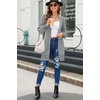 image:imageSidefeel Cardigan Sweaters for Women 2026 Fall Outfits  Soft Cozy Warm Cardigans Checkered Long Sleeve Open Front Chunky Knit Oversized Sweater Coats Casual Office WearMedium Gray